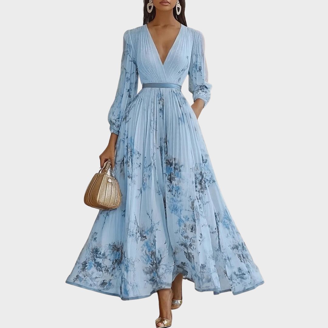 Celestine™ | Elegant Pleated Maxi Dress