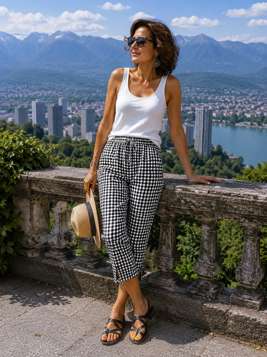 Imogen™ | Relaxed Summer Plaid Capri Pants