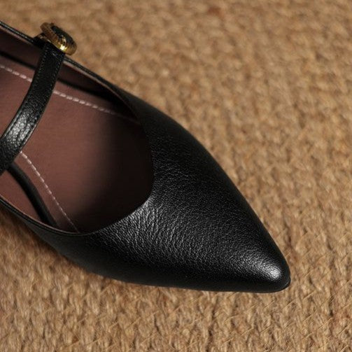 Women's Leather Kitten Heels