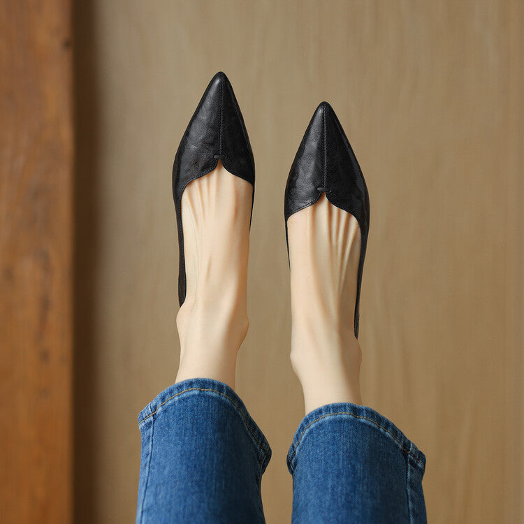 Women's Point Leather Flats