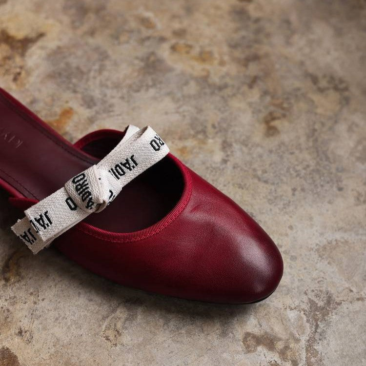 Women's Bow Leather Mules
