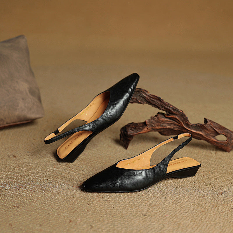 Women's Slingback Leather Flats