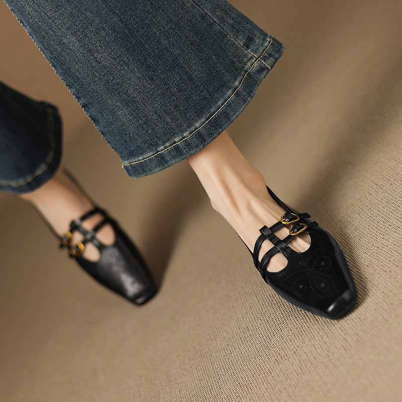 Avonley™ | Brogued Double-Strap Mary Jane Flat