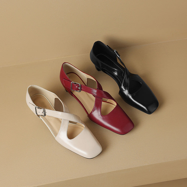 Women's D'Orsay Leather Heels