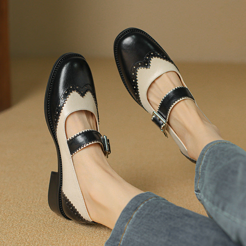 Women's Leather Mary Janes