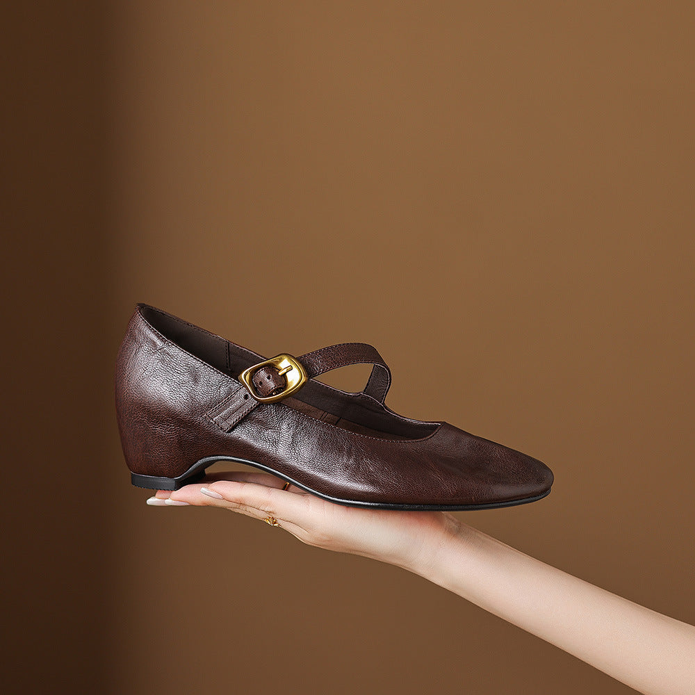 Glenara™ | Round-Toe Mary Jane Flat