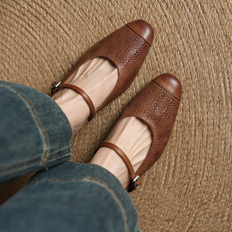 Women's Strap Leather Mules