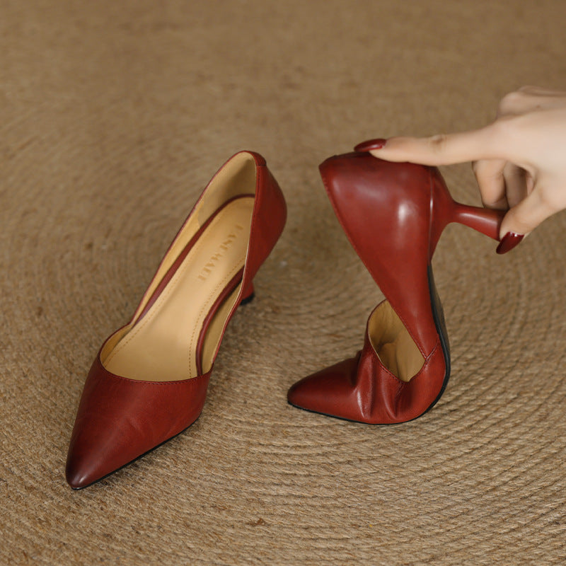 Women's Curve Leather Heels