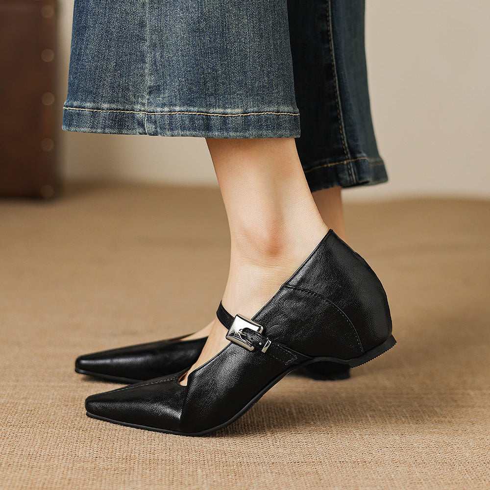 Lourette™ | Pointed-Toe Mary Jane Flat