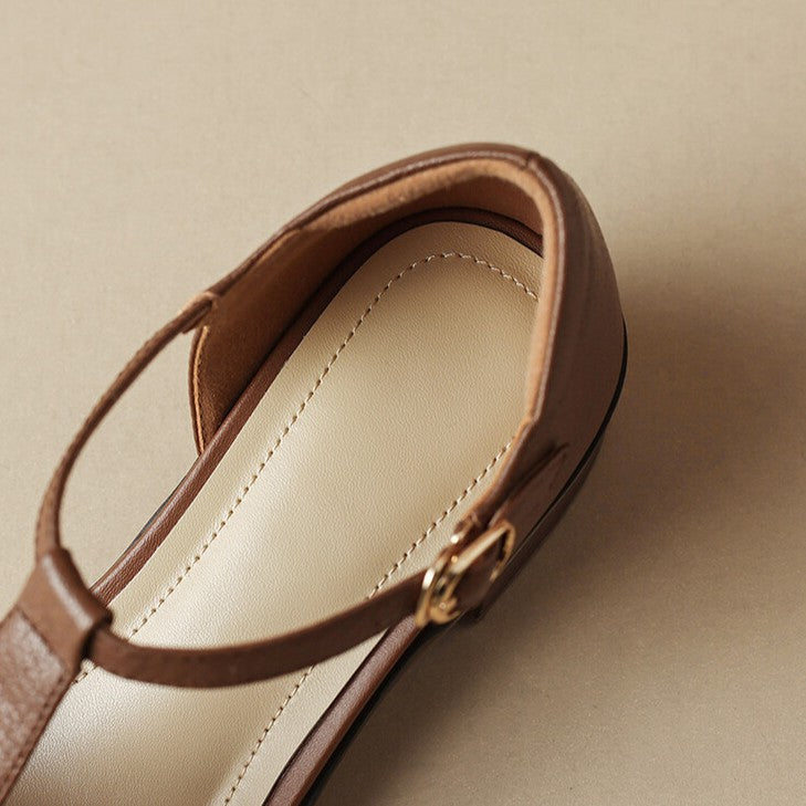 Women's Roman Leather Heels