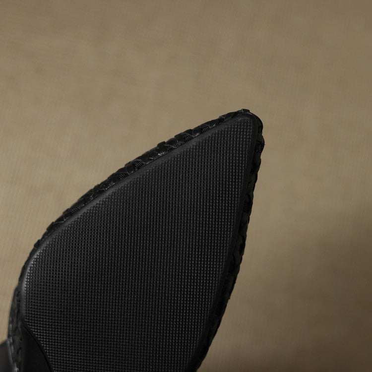 Women's Woven Leather Heels