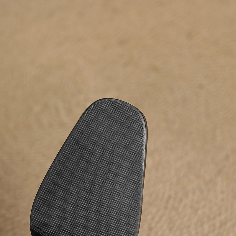 Women's Square Leather Pumps