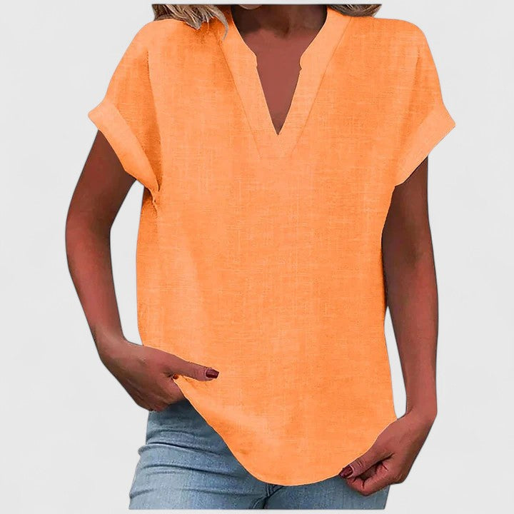 Comfortable V-Neck Blouse