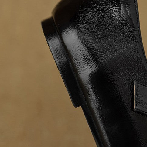 Women's Cross-Strap Leather Flats