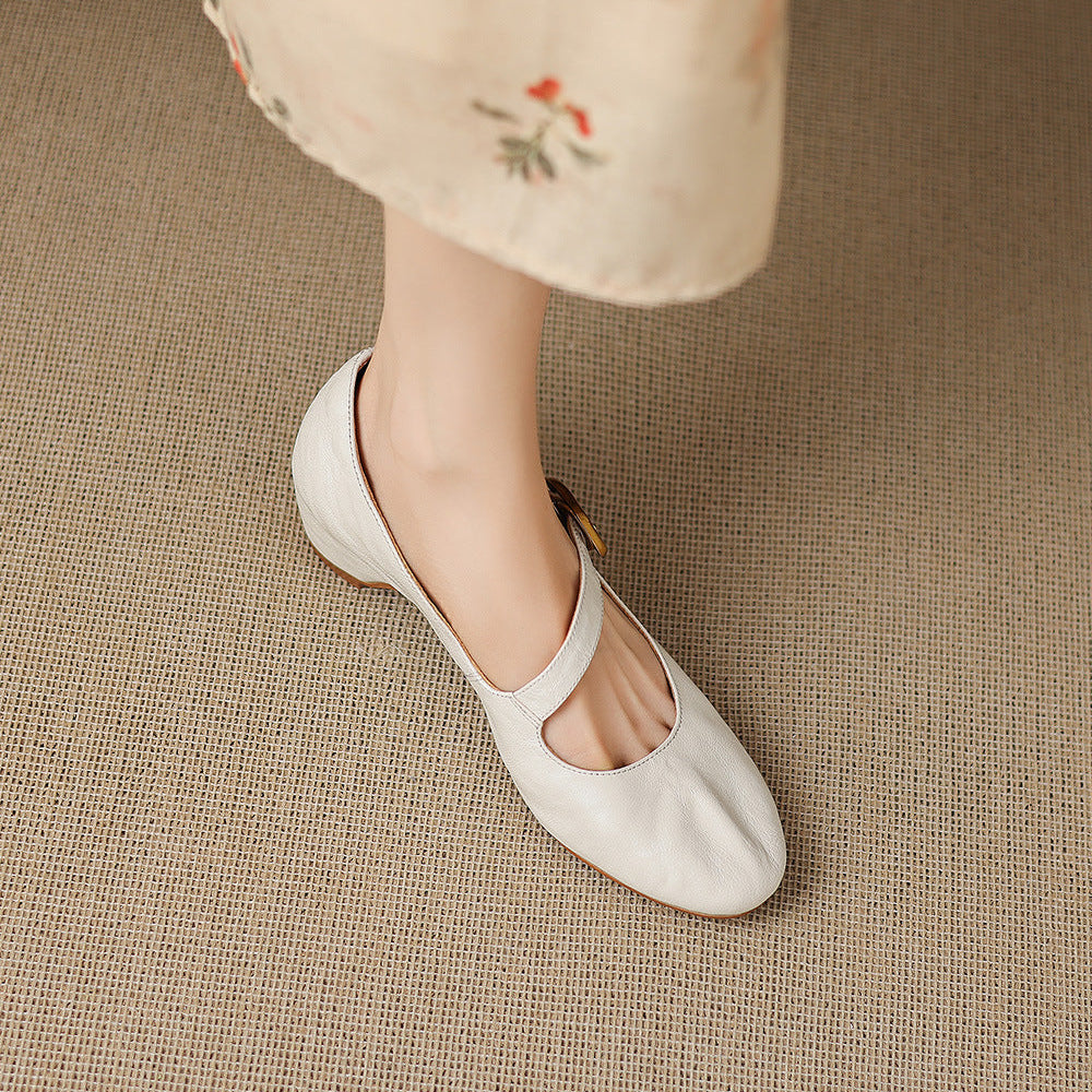 Glenara™ | Round-Toe Mary Jane Flat