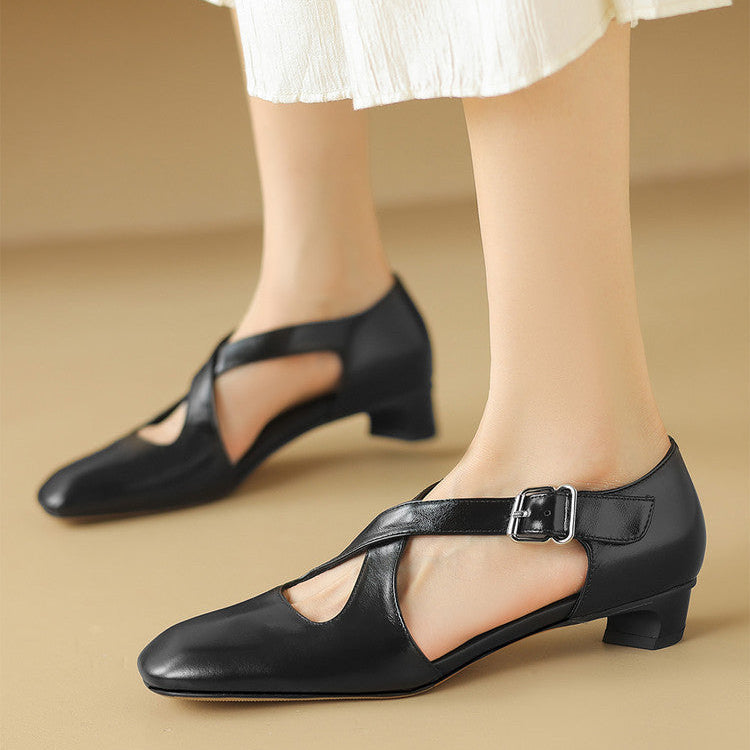 Women's D'Orsay Leather Heels