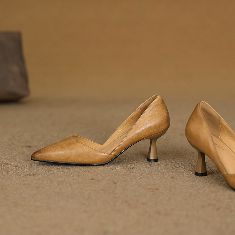 Women's Curve Leather Heels