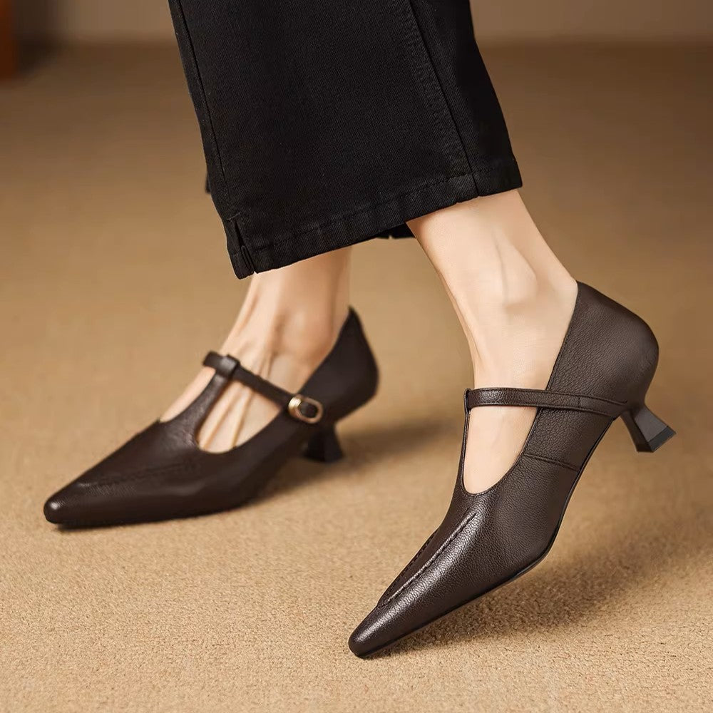 Fiorella™ | T-Strap Kitten Heel Pumps