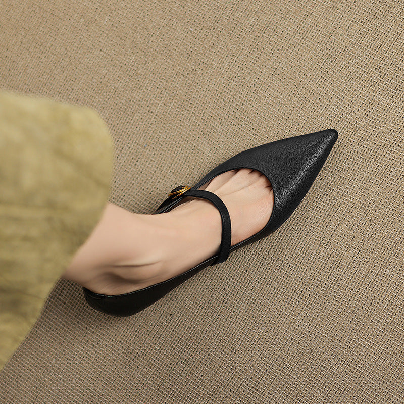 Women's Lambskin Leather Mary Janes
