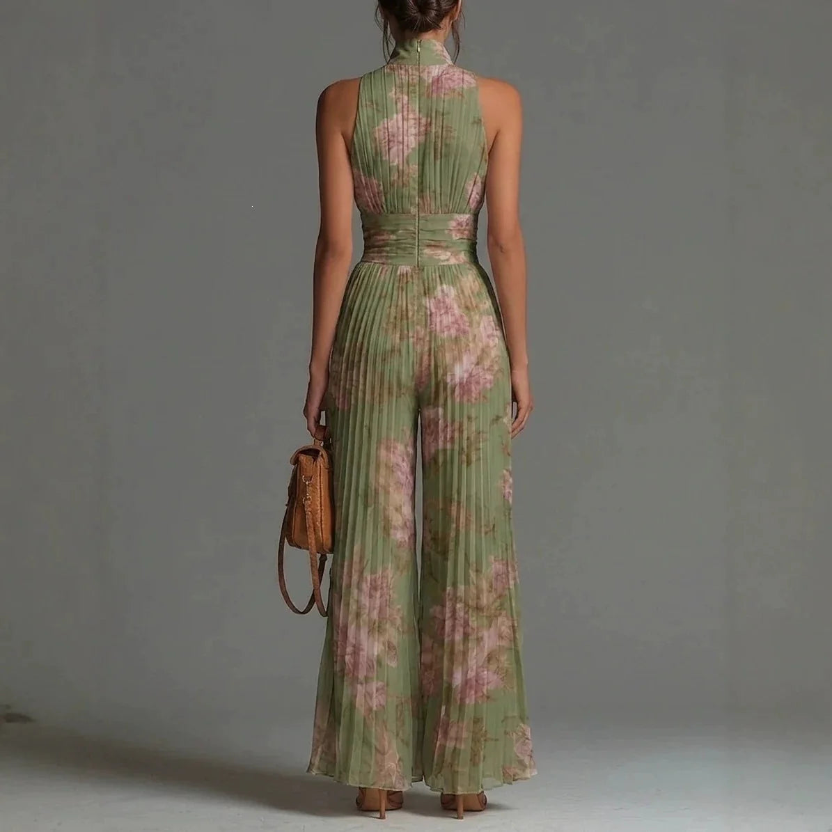 Dahlia™ | Floral Halter Wide-Leg Jumpsuit