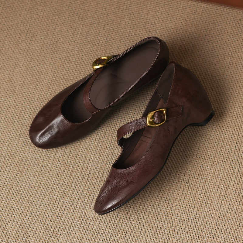 Glenara™ | Round-Toe Mary Jane Flat