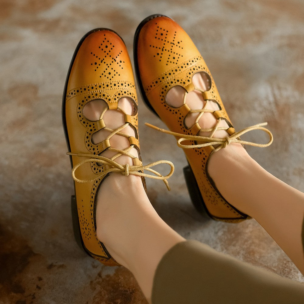 Women's Brogue Leather Oxfords
