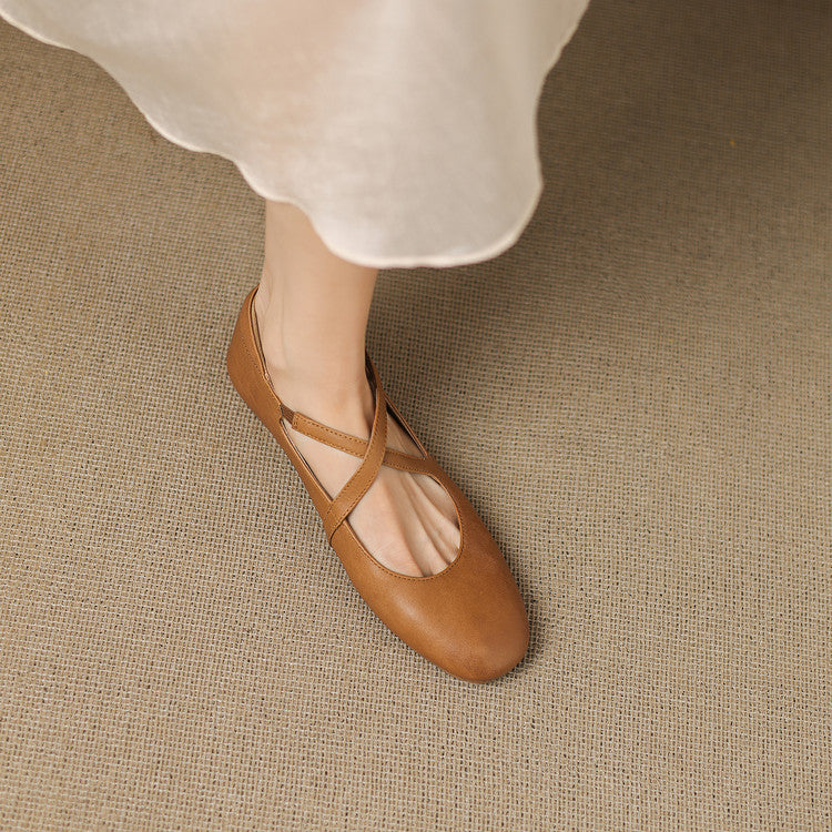 Ottavia™ | Cross-Strap Ballet Flats