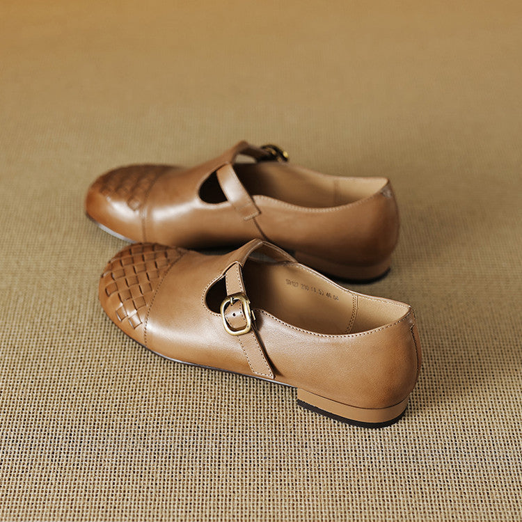 Women's Woven Leather Loafers