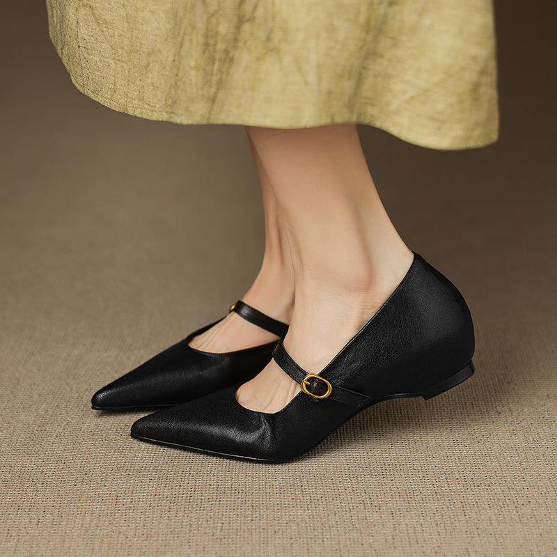 Women's Lambskin Leather Mary Janes