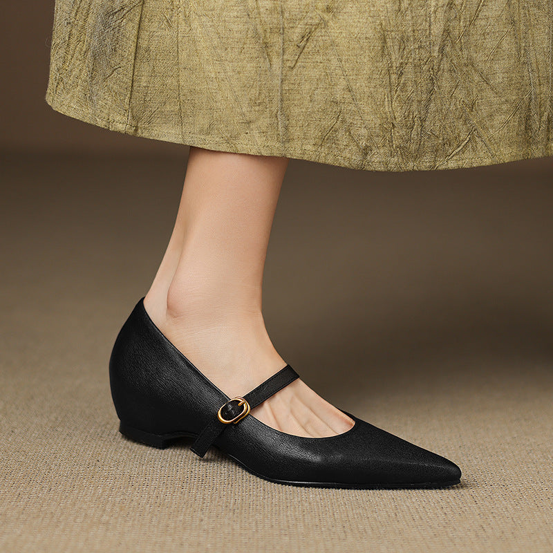 Women's Lambskin Leather Mary Janes