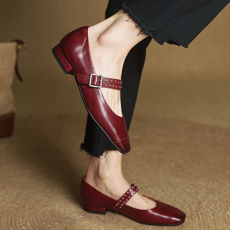 Women's Leather Mary Janes