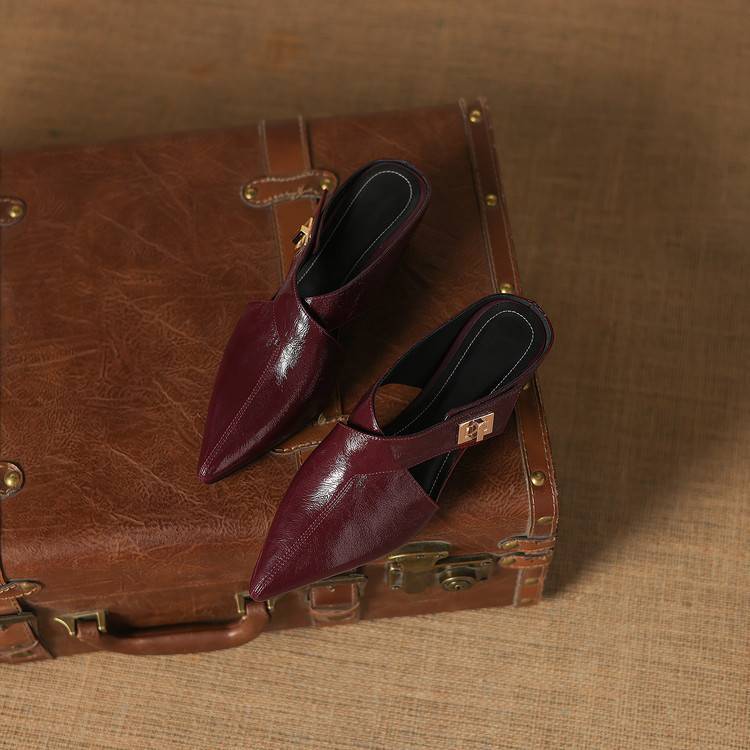 Women's Leather Sculpt Mules