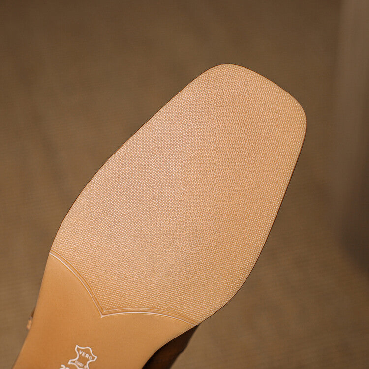 Women's Strap Leather Mary-Jane Heels