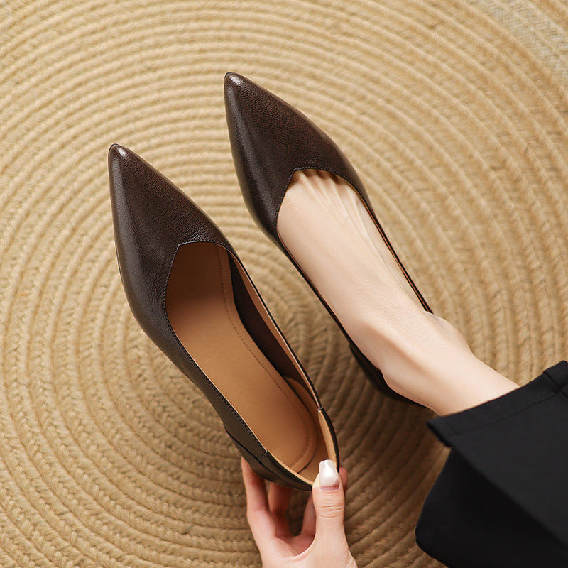 Women's Sculpted Leather Pumps