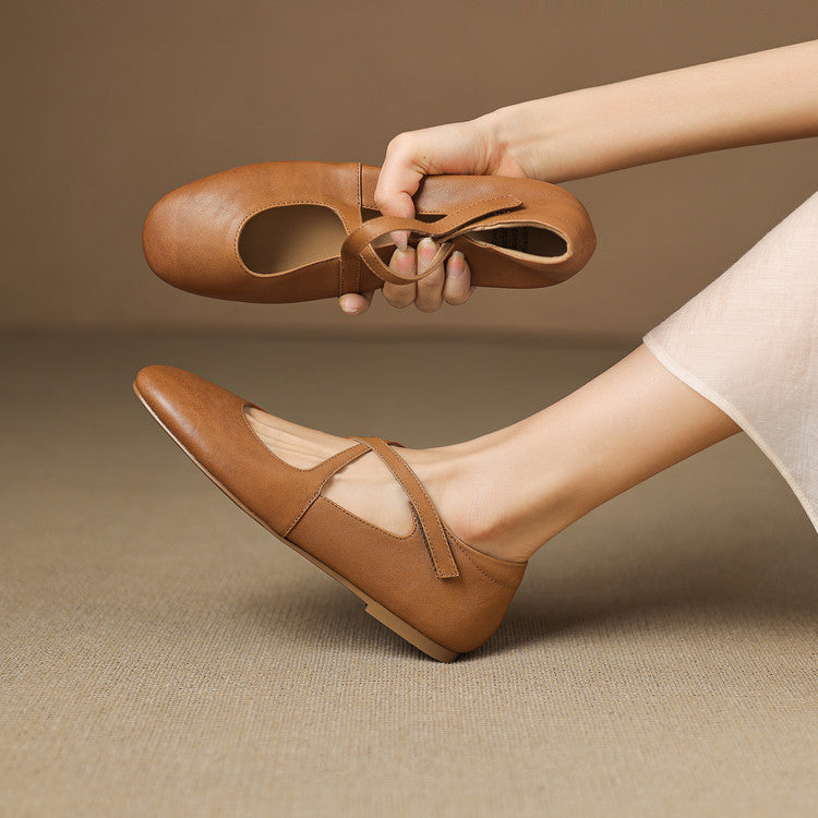 Ottavia™ | Cross-Strap Ballet Flats