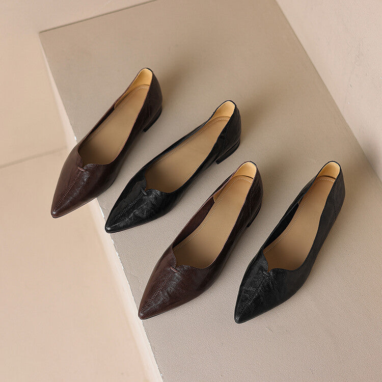 Women's Point Leather Flats