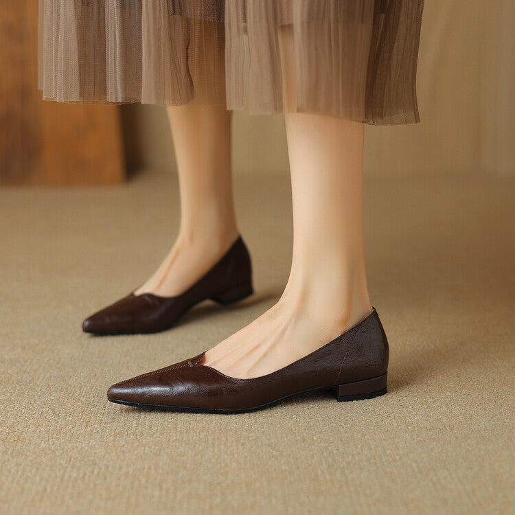 Women's Point Leather Flats