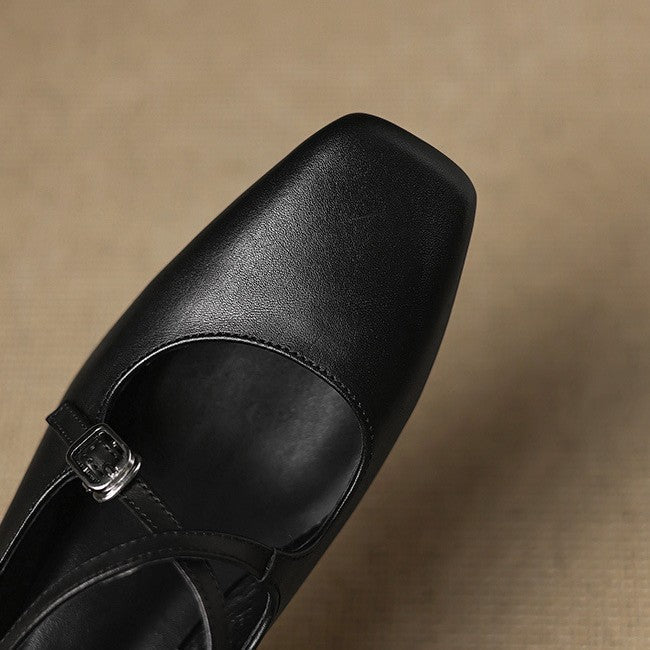 Women's Leather Kitten Heels