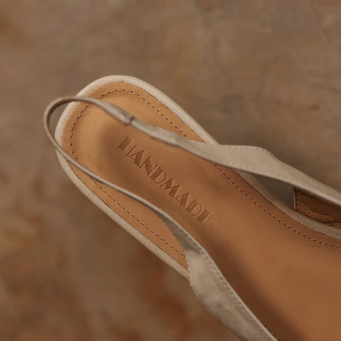 Women's Slingback Leather Flats