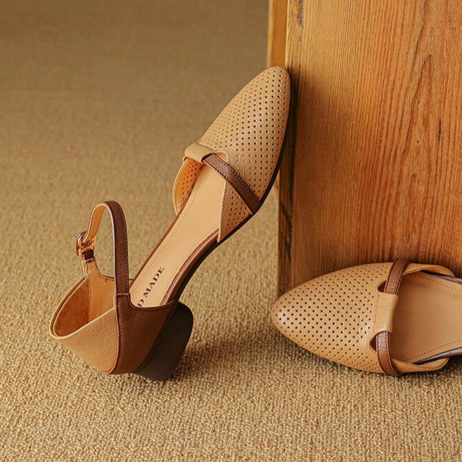 Women's Leather Slingbacks