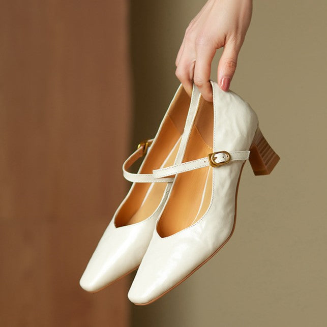 Women's Mary Jane Leather Pumps