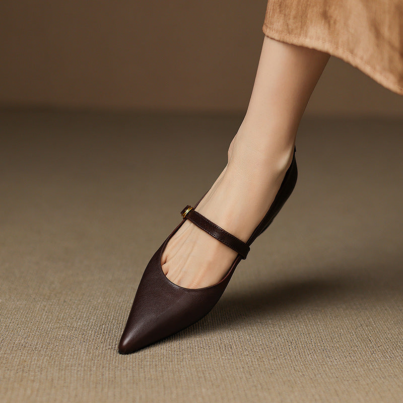Women's Lambskin Leather Mary Janes