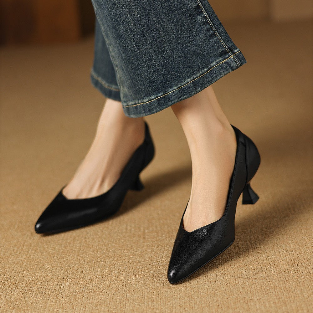 Women's Sculpt Leather Pumps