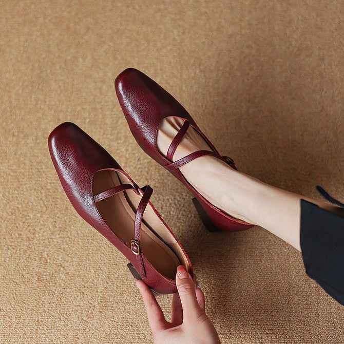 Women's Leather Mary Janes