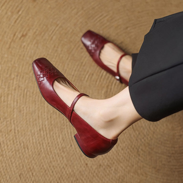 Avonrose™ | Square-Toe Mary Jane Flat
