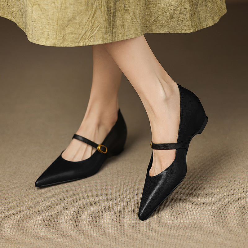 Women's Lambskin Leather Mary Janes