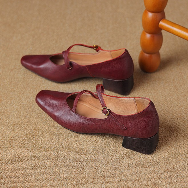 Women's Leather Mary Janes