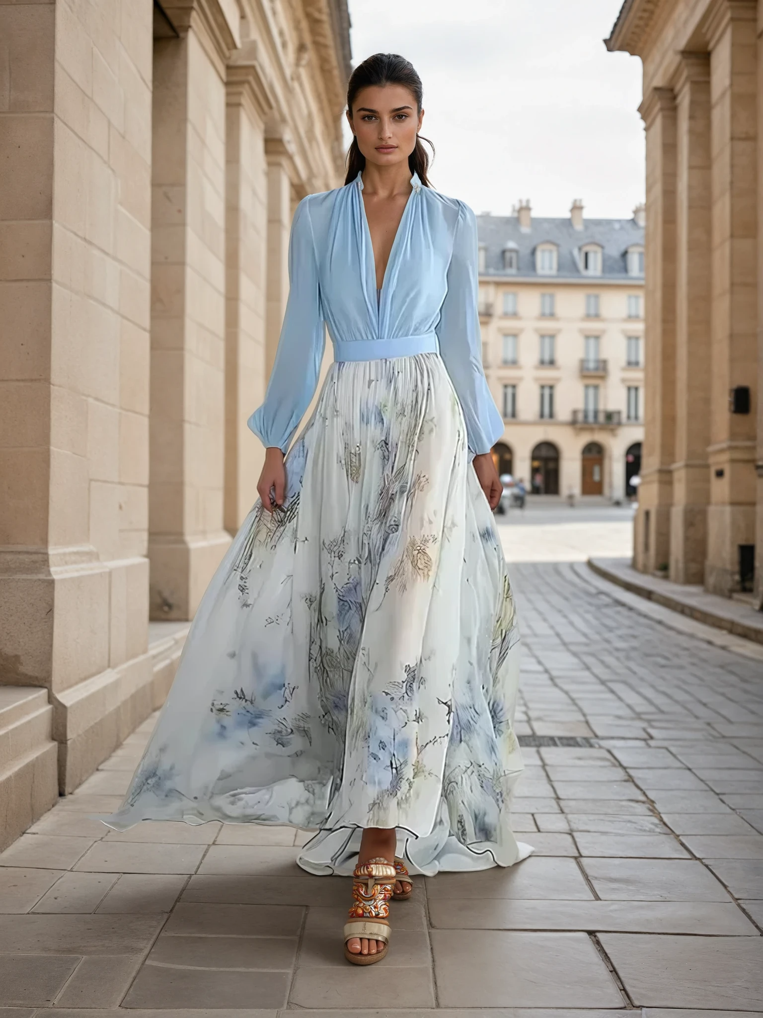 Floriane™ | Elegant Floral Maxi Dress