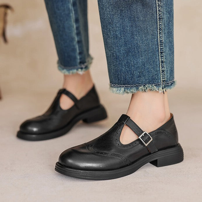Women's Leather Mary Janes