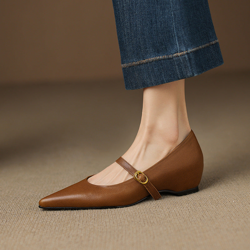 Women's Lambskin Leather Mary Janes